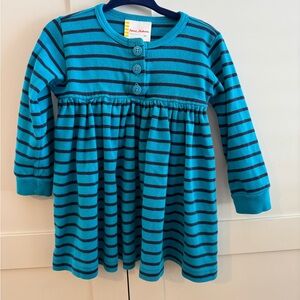 Hanna Andersson Blue Striped Kids Casual Dress